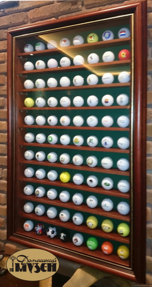 Витрина для гольф-мячей, 80 см x 50 см, вертикальная, 11 рядов, 8 посадочных мест в одном ряду