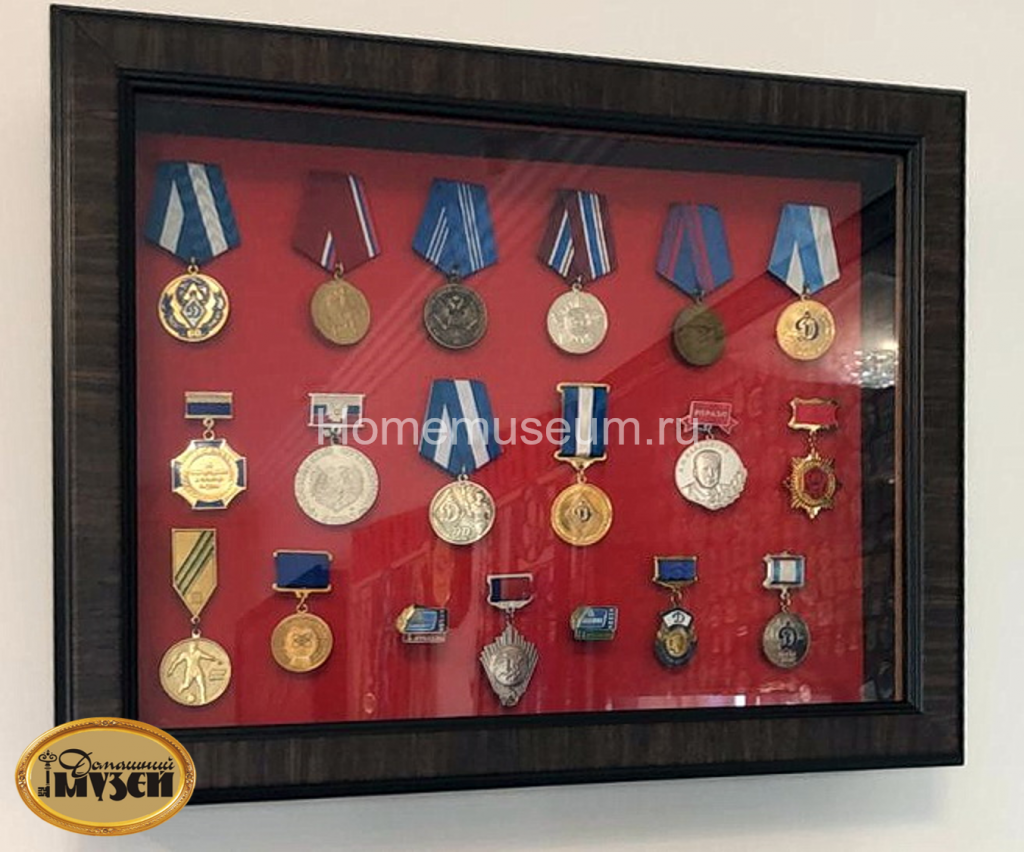 Витрина для орденов и медалей, 40 см x 50 см, горизонтальная